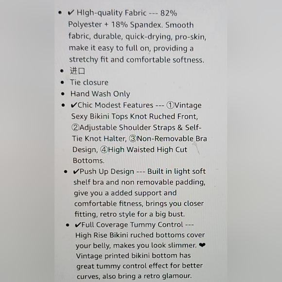 NWT LEOPARD high waisted push up strappy halter pinup bathing swim suit - Picture 5 of 9